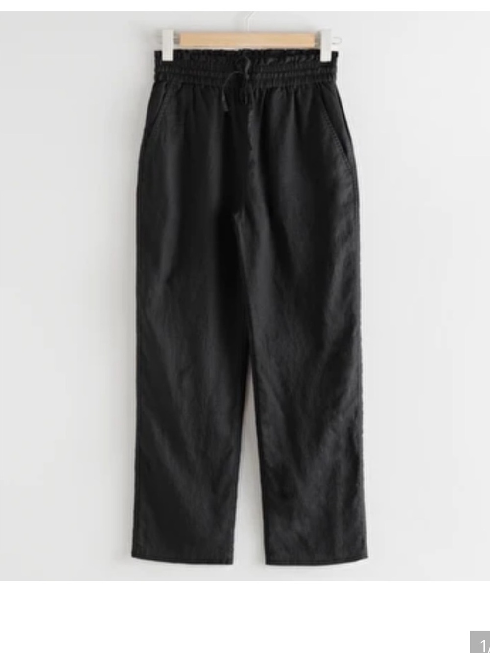 & Other Stories Relaxed Linen Drawstring Pants Size 0